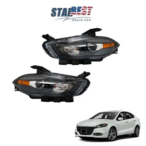 For Dodge Dart 2013-2016 Headlight Driver/LH + Passenger/RH Side Pair Halogen - Bild 1 von 13