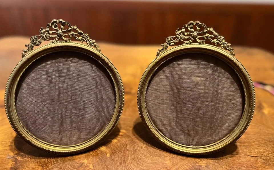 SALE! Set of 2 Antique French Gilt Bronze Frames - Image 1 of 4