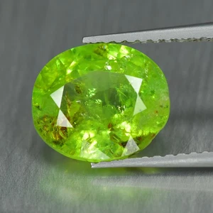 2.85Ct Oval_Superior Transparent Unheated Green Grossular Mali Garnet - Picture 1 of 1