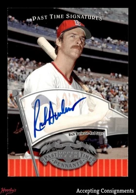 2005 UD Past Time Pennants Signatures Silver #RB Rick Burleson AUTO RED SOX - Image 1 of 2