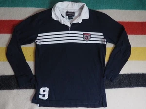 Camisa De Colección Y2k 2000s Aeropostale Azul Marino Blanco Rayas Rugby L/S Para Hombres S - Imagen 1 de 7