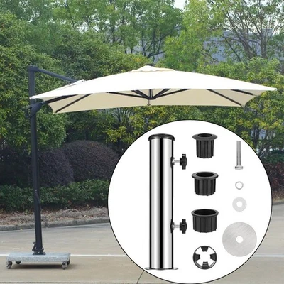 Manchon de base de parapluie de tuyau de support en acier inoxydable pour utilis - Photo 1/4