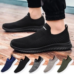 Men's Sneakers Casual Lightweight Walking Slip On Tennis Athletic Running Shoes - Picture 1 of 61