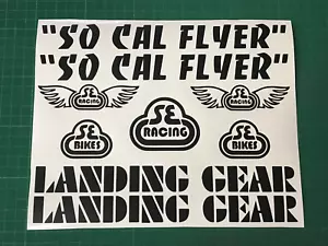 SO CAL FLYER BMX Bike Stickers DECALS Cycling Frame Size Colours Se Landing Gear - Picture 1 of 16