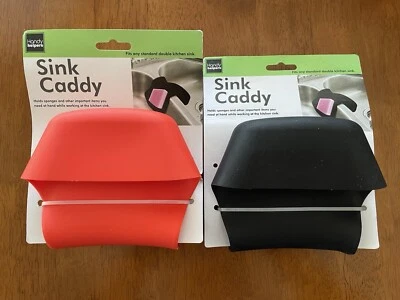 Carrito de fregadero estilo silla de montar de silicona para esponjas o fregadero esenciales (precio por 1) Foto 1 de 2