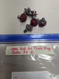 2004-2007 AUDI A4 S4 - Convertible Trunk Hinges Bolts All 6 - Picture 1 of 1