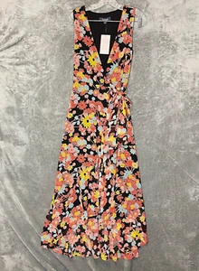 Modcloth Women Colorful Floral Retro Girly V Neck Maxi Wrap Dress S NWT - Picture 1 of 12
