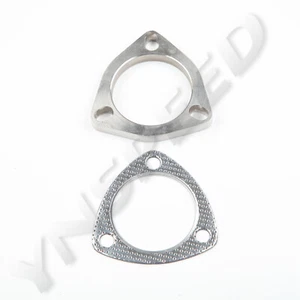 US SHIP 2.5" 3-Bolt Turbo Manifold Downpipe Exhaust Flange w/ Gasket Adapter - Picture 1 of 7
