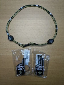 New Orleans Saints Souvenirs Sport Necklace and 2 Team Keychains Fast Shipping - Picture 1 of 6