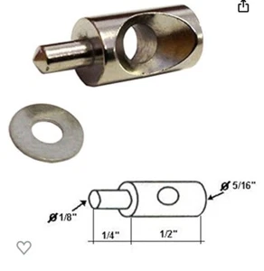 Shower Door Stainless Steel Hinge Pin fits Shower Door with Hinge Rail - Picture 1 of 1