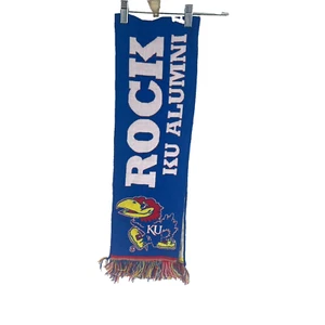 KU Kansas Jayhawks Alumni Rock Chalk Scarf Adult Bam Bams 8X55 - Picture 1 of 8