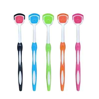 Soft Tongue scraper cleaner brush handle floss tounge cure bacteria fresh breath