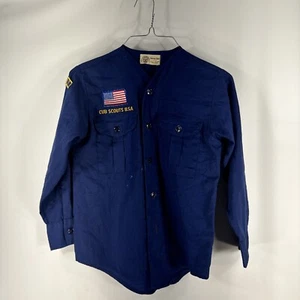 Boy Scouts of America Shirt Long Sleeve Youth Medium Collarless - Picture 1 of 12