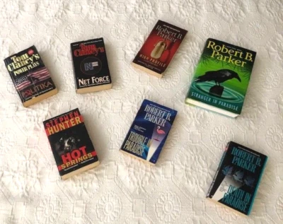 2 Tom Clancy Paperback Robert B. Parker 1 Hardback 3 Paperback 1 Stephen Hunter - Image 1 of 4