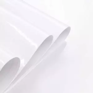 15.7�X118� White Wallpaper Glossy Vinyl Film Removable Self-Adhesive Peel Stick - Picture 1 of 12