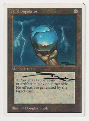 Signed Icy Manipulator MP Unlimited Edition Artist Douglas Shuler 1993 MTG Magic - Image 1 of 2