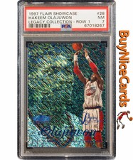 1997 Hakeem Olajuwon Fleer Flair Showcase Legacy Collection ROW 1 /100 #28 PSA 7