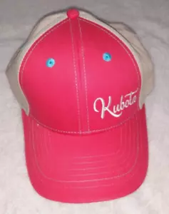Gorra de bola ajustable Kubota bordada rosa y gris K Products Headware - Imagen 1 de 5