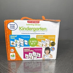 Kindergarten Learning Library 3-in-1 Children Learning Cards 90 Match Pairs - Picture 1 of 3