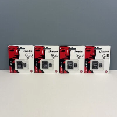 Memory Card Kingston 8 GB SDHC/SDXC Class 10 UHS-1 30MB/s Lot of 4 - Image 1 of 3