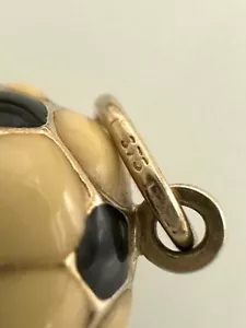 375 Italia Oro 9ct Fútbol Esmalte Pequeño Oro Fútbol Dije - Imagen 1 de 16