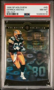 SET BREAK 1996 SP Holoview DERRICK MAYES Packers RC DIE-CUT Gold 45 PSA 8 Pop 2 - Picture 1 of 2