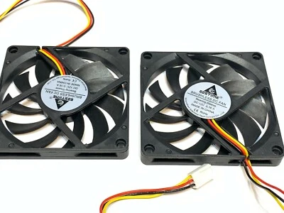 2 Pieces 8010 Gdstime 12V 3pin 80x80x10mm 8cm DC Cooling Fan large brushless A47 - Image 1 of 2