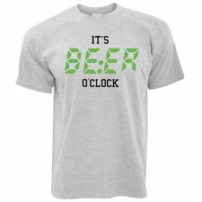 Novità Bere T-shirt è la birra o 'CLOCK Slogan PUB UBRIACO tempo scherzo