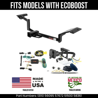 Enganche de remolque para Lincoln MKT 10-11 con cableado de 7 pines con EcoBoost Curt 4K 2" Foto 1 de 4