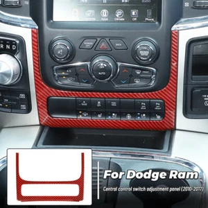 Cubierta de ajuste del interruptor de ajuste de control central para Dodge RAM 2010-2017 rojo carbono - Imagen 1 de 8