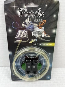 PLATUBE LACES Light Up Flashing Shoe Sneaker Laces LED LIGHT THE NIGHT Ages 6+ N - Picture 1 of 5