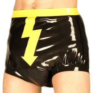 Latex Windel Unterhose unisex handgefertigt BDSM Fetisch Blitz Gummihose Rubber - Picture 1 of 2