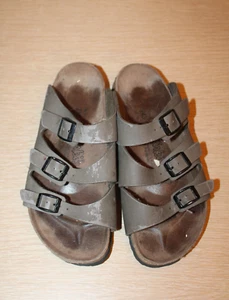 BIRKIS by BIRKENSTOCK Sandals 3 Strap Taupe Women's US 7 EU 38 READ DESCRIPTION - Picture 1 of 17