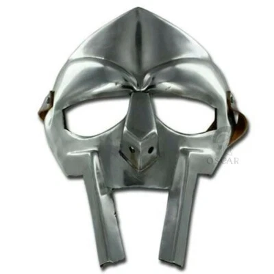Doom Gladiator Mask Silver Finish Steel Face Armor Medieval Limited Edition - Image 1 of 3