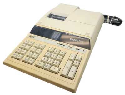 Monroe 5130 Financial Calculator | Parts Only | Heavily Yellowed Plastic - Image 1 of 4