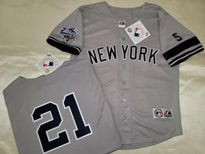 1304 Majestic 1999 World Series New York Yankees PAUL O'NEILL Sewn JERSEY Gray - Picture 1 of 1