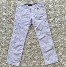 D&G white patchwork jeans