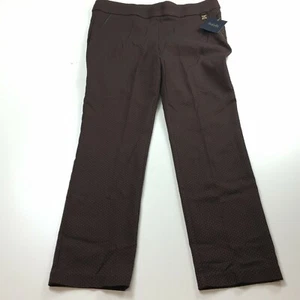 Rafaella Ankle Dress Pants Womens Potting Soil Comfort Straight Pull On Size 12 - Picture 1 of 8
