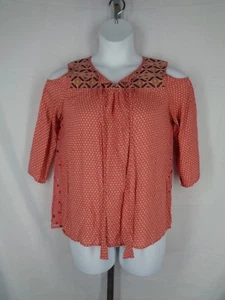 Esley Cold Shoulder Bluse Top Gr. Medium Bauern Boho Neu - Bild 1 von 10