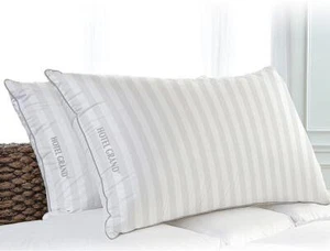 Cuscino Hotel Grand Piuma e Piumino Laminato 100% Cotone Lusso Morbido Jumbo Confezione 2pz - Foto 1 di 5