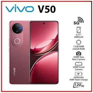 VIVO V50 5G 12GB+256GB RED Dual SIM Octa Core Unlocked Android Mobile Phone - Picture 1 of 5