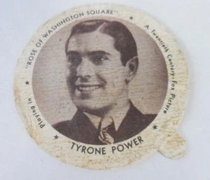 Tapa para cuadro de helado Dixies Shurtleff - Tyrone Power (1939) - Imagen 1 de 3