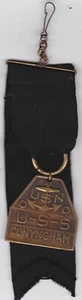 US Navy Ship Wartime USS CONYNGHAM WWI 'GERMAN AMERICAN WAR SERVICE' Fob Medal - Picture 1 of 5
