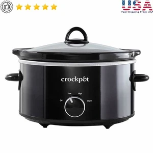 Classic Slow Cooker 4 Quart Removable Stoneware 3 Heat Settings Dishwasher Safe - Picture 1 of 8