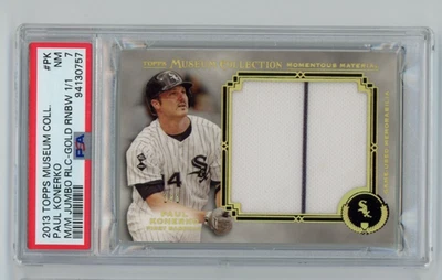 2013 Topps Museum Collection Paul Konerko Jumbo Relic 1/1 PSA 7 White Sox - Image 1 of 2