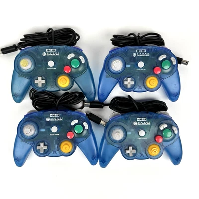 4x Lot HORI Pad Cube Nintendo Gamecube Controller Transparent Blue T3 Japan Read - Image 1 of 4