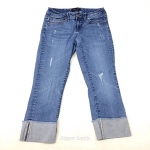 Seven7 Straight Low-Rise Crop Jean Women's Size 6 Distressed - Picture 1 of 16
