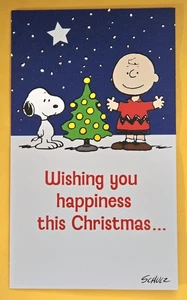 Peanuts Snoopy Money Gift Christmas Card (+ Envelope) - Picture 1 of 4