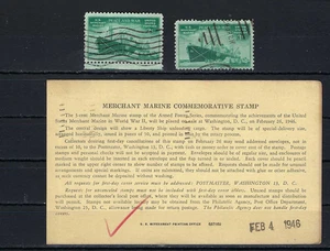 MERCHANT MARINE.- POST OFFICE DEPARTMENT STAMPS   1946   TO WILMERDING- PA- U.S. - Picture 1 of 2