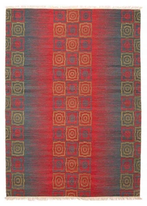 Traditional Vintage Hand Woven Carpet 5'3" x 7'7" Wool Kilim Area Rug - Picture 1 of 9